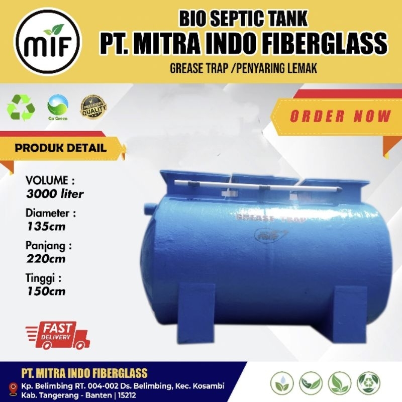 grease trap 3000 liter bio mif
