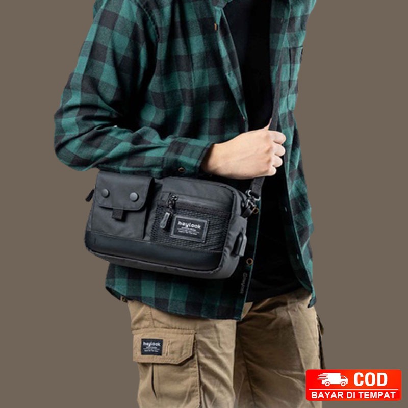 Promo tas sling bag multi fungsi clutch bag unisex pria wanita waterproof kualitas eksklusif produk 