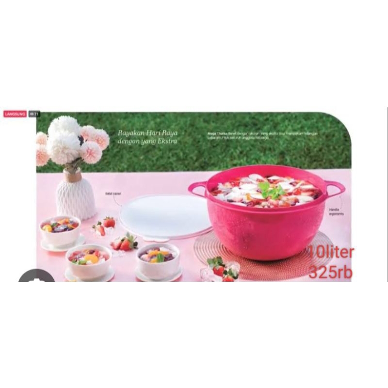 Tupperware Jumbo Bowl Creativa 10liter Pink