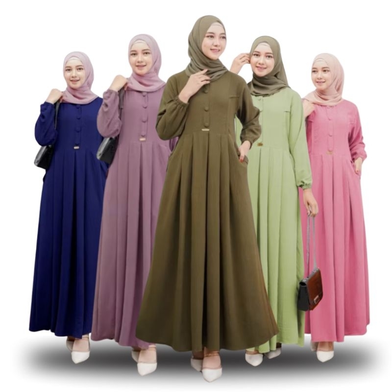 gamis lebaran 2025 model gamis terbaru Remaja Dress baju gamis terbaru 2025 wanita kekinian