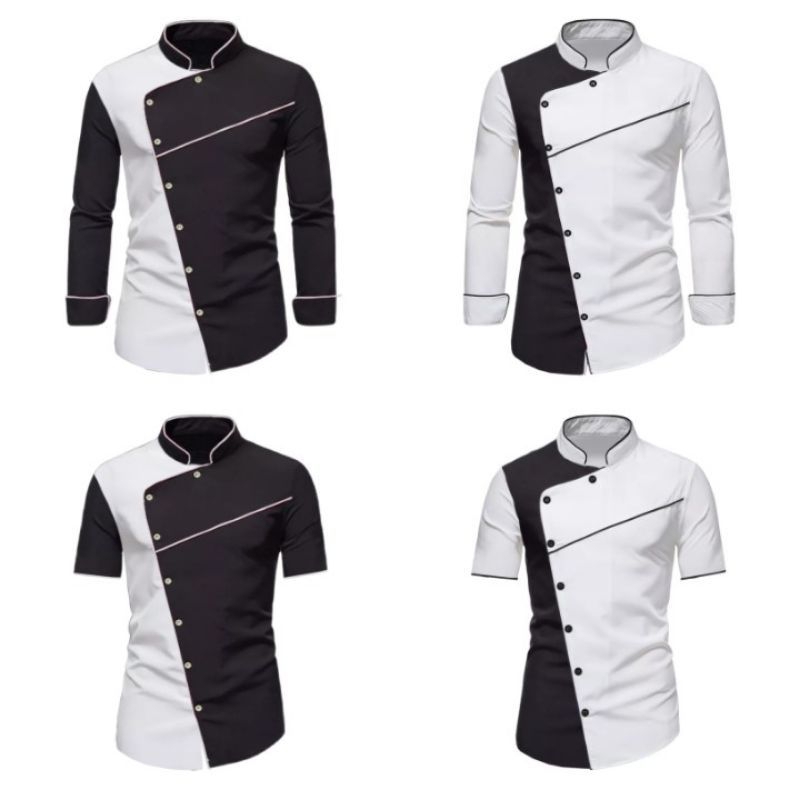 Kemeja Koko Pria Lengan Panjang Hitam