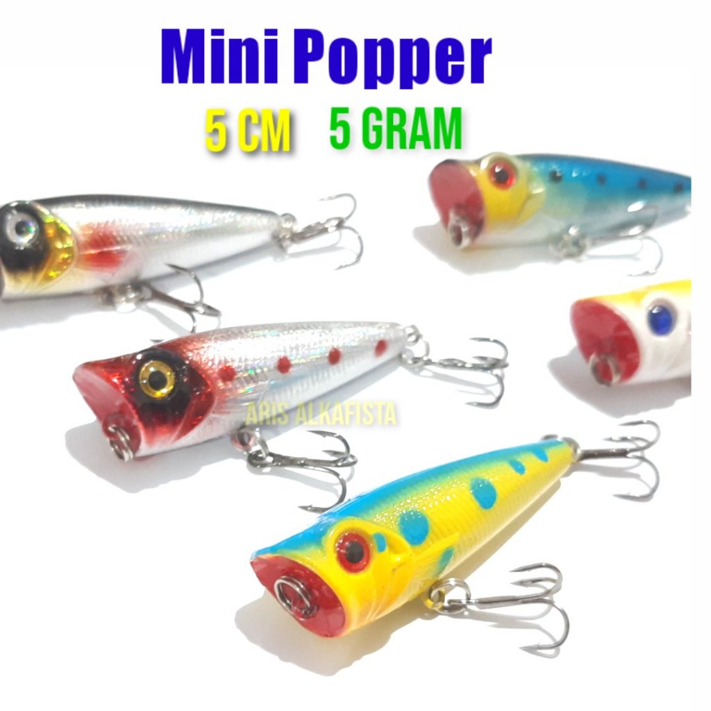 Umpan Casting Hampala MINI POPPER 5 CM 5 GRAM