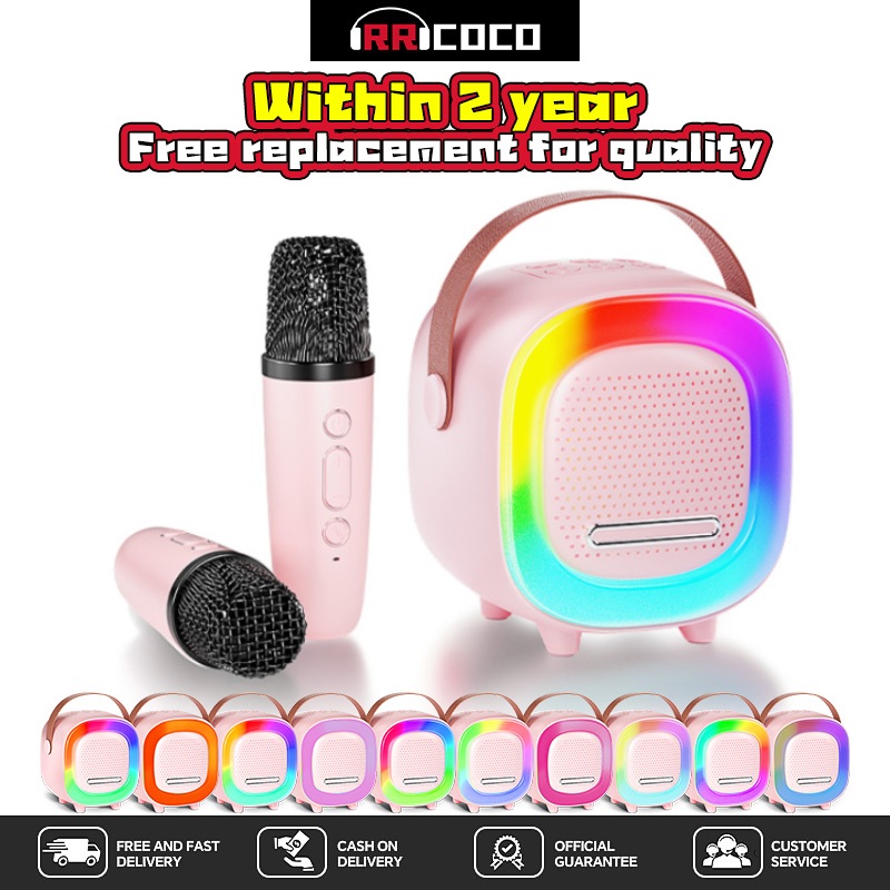 【Gratis garansi 2 tahun】RRCOCO D8 mikrofon bluetooth nirkabel rumah Mesin karaoke Mesin karaoke Pest