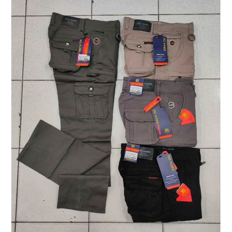 Celana Panjang Cargo MC Hugo Original Bahan Katun