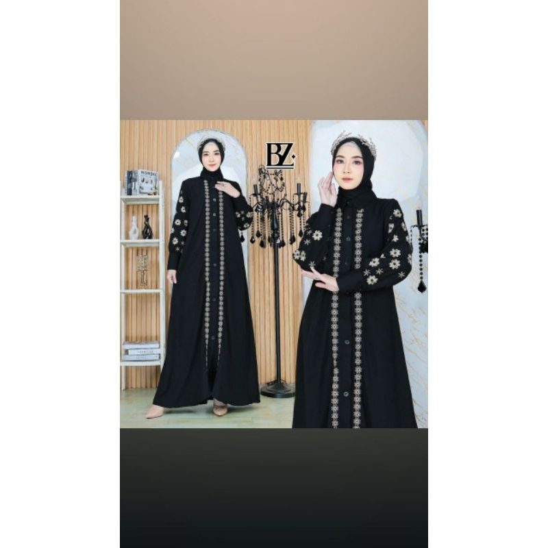 Abaya Mahira gamis hitam polos elegan simple