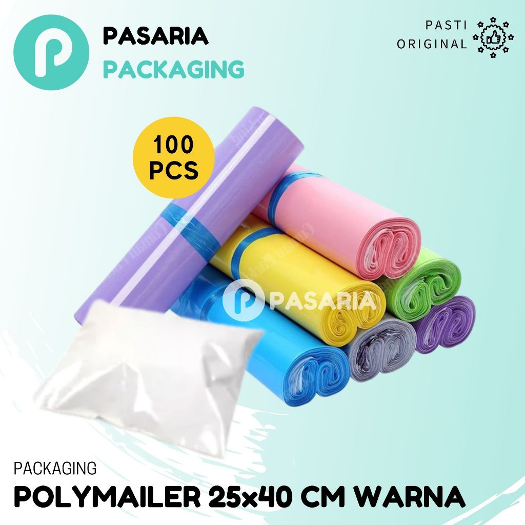 

Plastik Packing 25X40CM Polymailer Olshop Isi 100Pcs Lem Perekat Termurah Warna