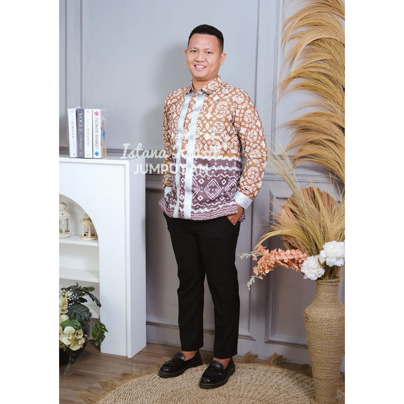 KEMEJA PRIA JUMPUTAN PALEMBANG MOTIF SONGKET PALEMBANG BAHAN DOLBY POLA KEMEJA SLIMFIT KEMEJA KERJA 