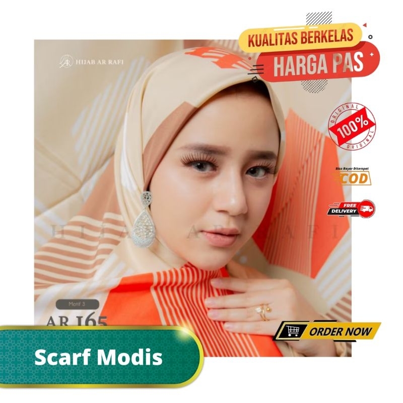 HIJAB ARRAFI 165 MOTIF 3 HIJAB SEGIEMPAT HIJAB MOTIF