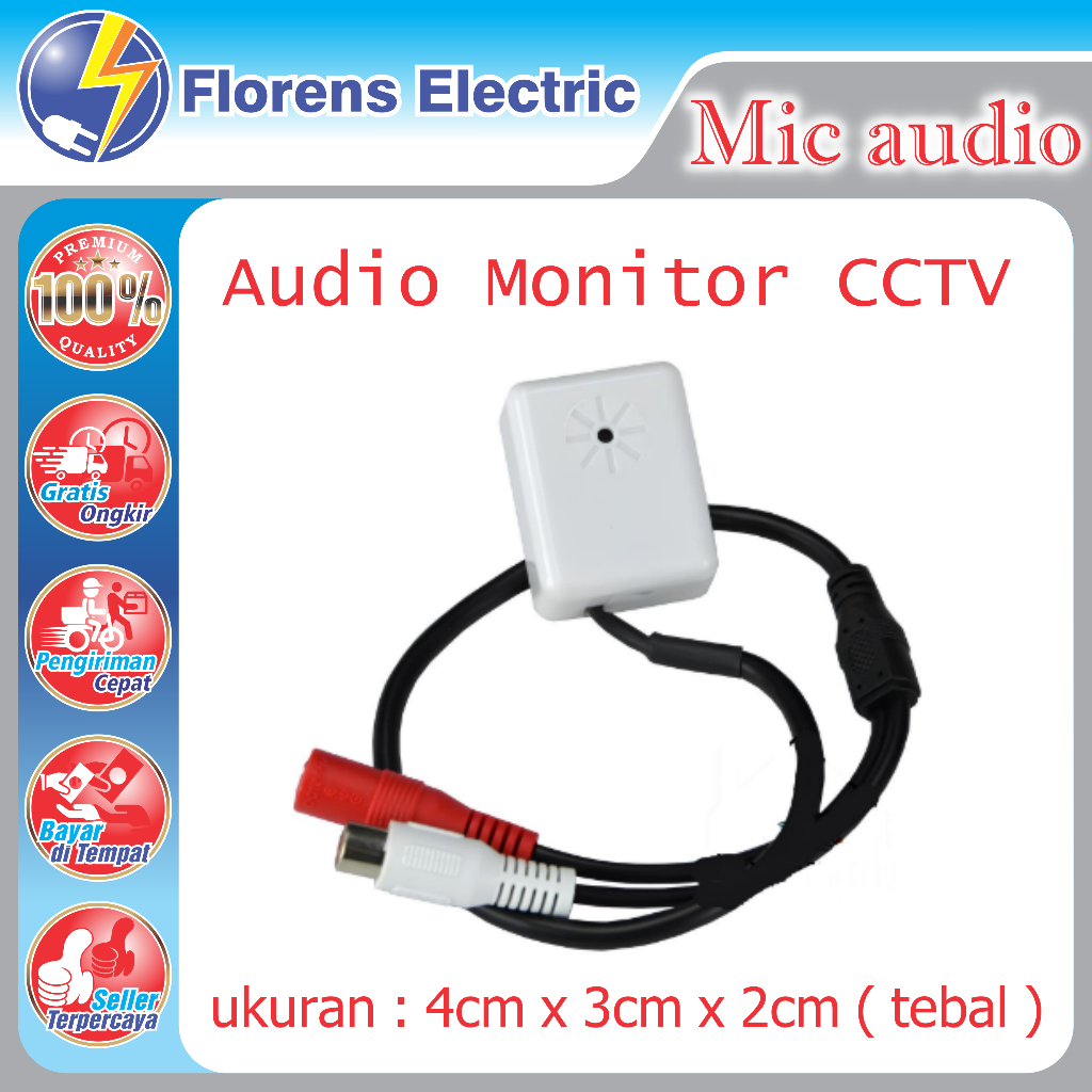 MIC KAMERA CCTV model kotak / AUDIO MONITOR CCTV / REKAM SUARA CCTV