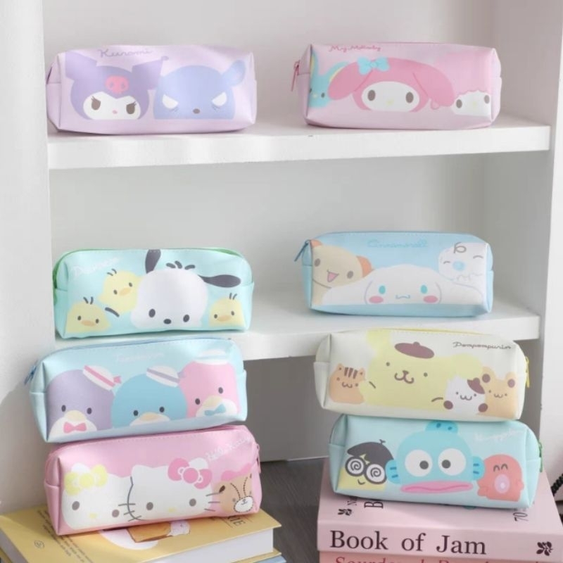 

Pouch tempat pensil Kuromi My Melody Hello Kitty kulit sintetis