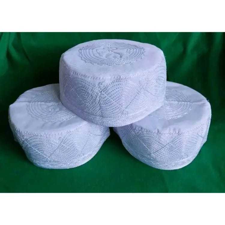 Peci HAJI Madinah/ peci Putih Haji/umroh oleh oleh haji/umroh(KING)