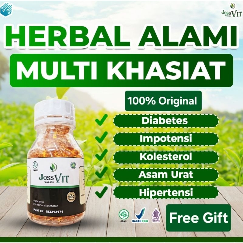 JOSSVIT Herbal Alami Joss WarasoVit Mengatasi Diabetes Impotensi Kolesterol Asam Urat Hipertensi