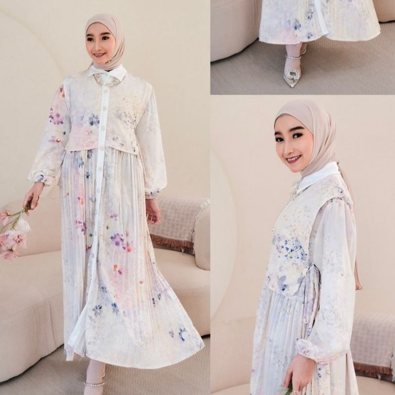 RAYA COLLECTION - DRESS GAMIS RAYA KEKINIAN - GAMIS RAYA KOREAN STYLE - GAMIS LEBARAN REMAJA MODEL V