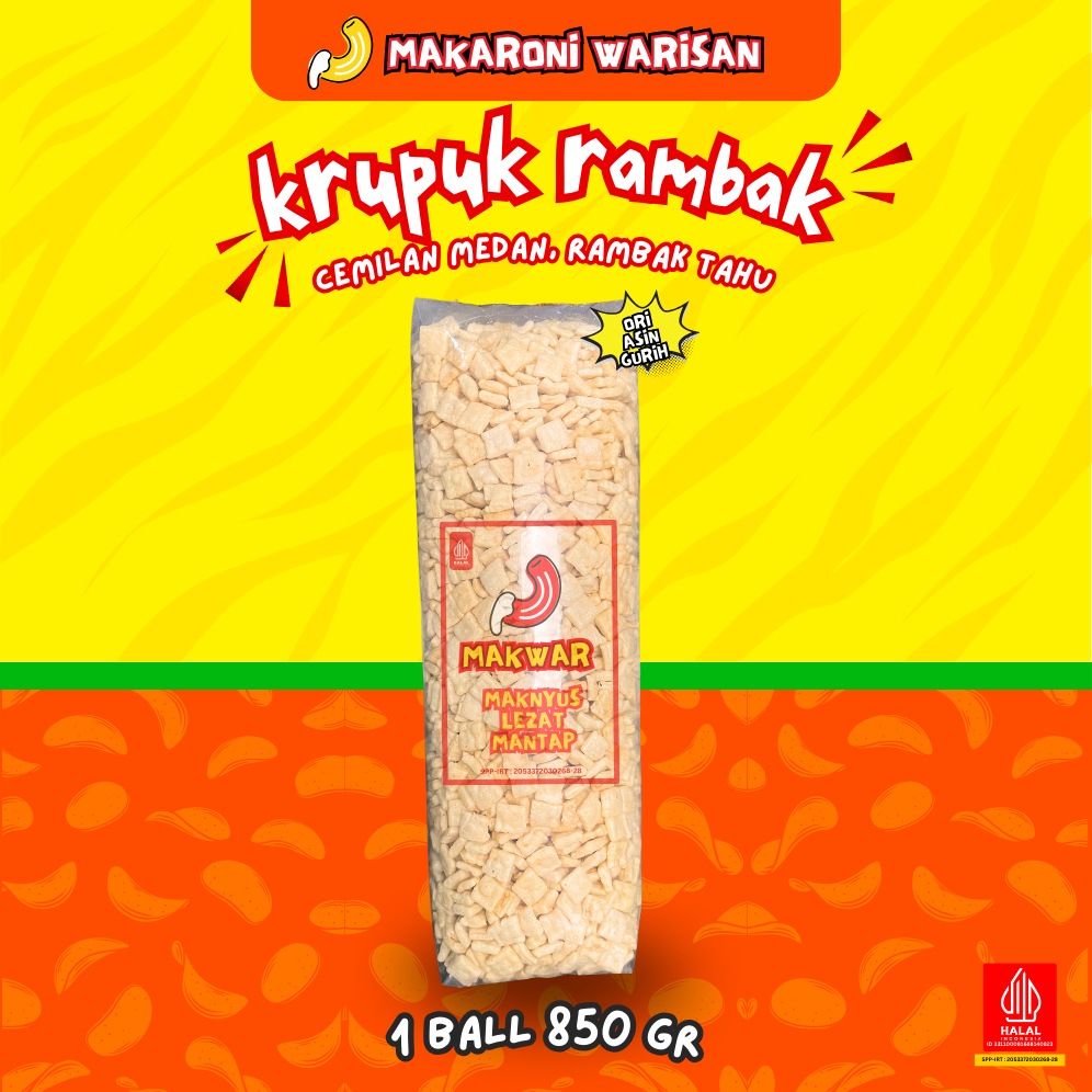 

Gooku 28 Store (1 Ball) Kerupuk Rambak Tahu Kotak (850Gr) - Makanan Ringan Krupuk Rambak Tahu