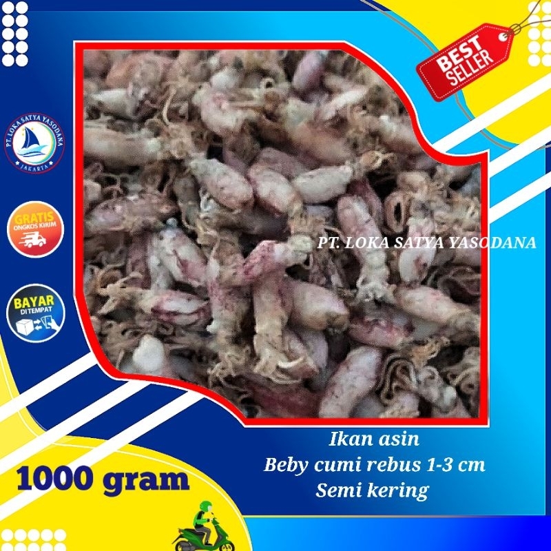 

ikan asin beby cumi / cumi rebus semi kering 1000gram / 1 kg