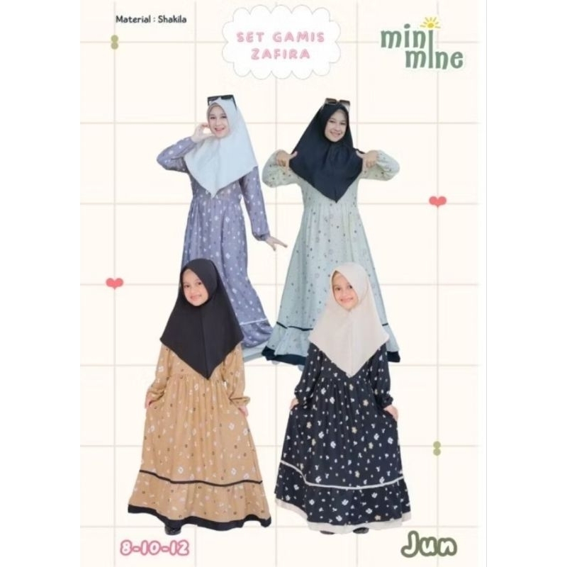Neww Set Gamis Zafira by Mini mine gamis jilbab hijab syari lien.id lien id