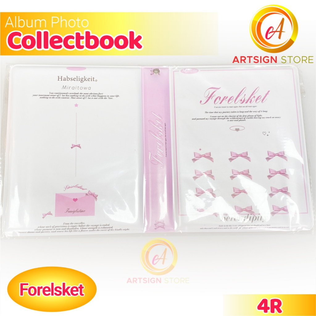 Album Foto 4R Album Collectbook Photostrip Album 4R 40 Pockets Colorful Kpop Storage Album Korean - 