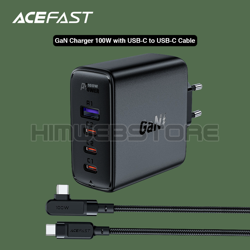 Himwebstore - ACEFAST Kepala Charger PD Gan 100w ACEFAST PWRup A37 USB-C Super Fast Charging