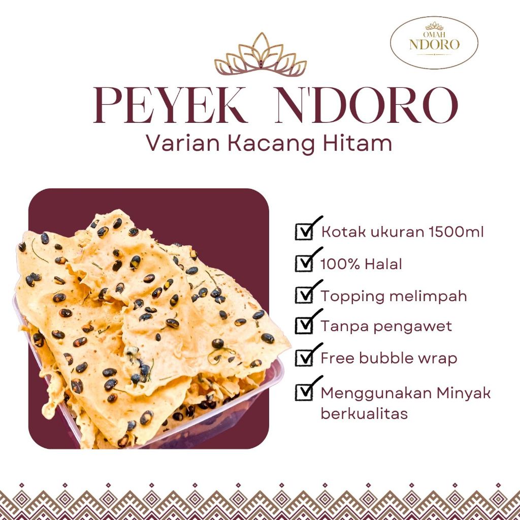 

PEYEK N'DORO KEDELAI HITAM