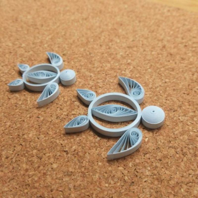

Paper Quilling • Bentuk Ikan/Penyu • (sudah siap tempel)