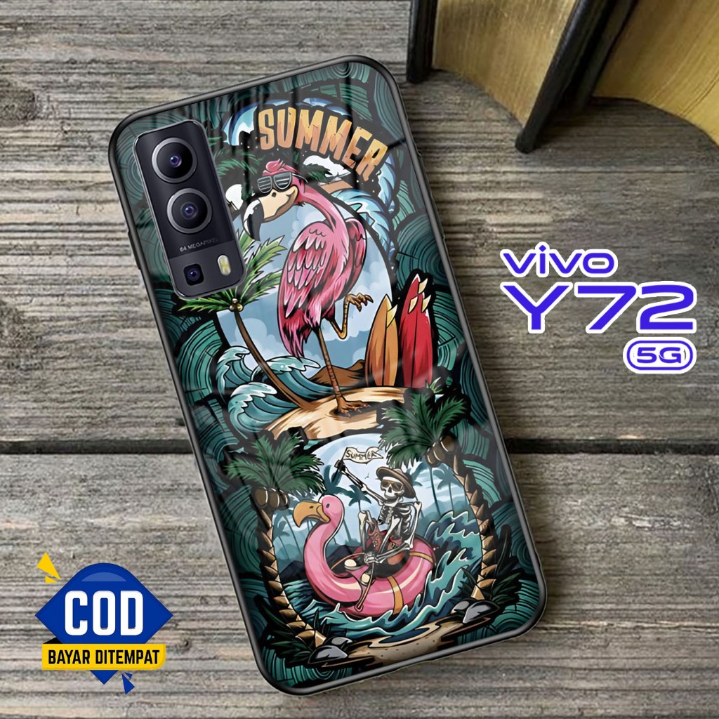 Softcase Kaca VIVO Y72 (5G) - Case Handphone VIVO Y72 (5G) [T99].
