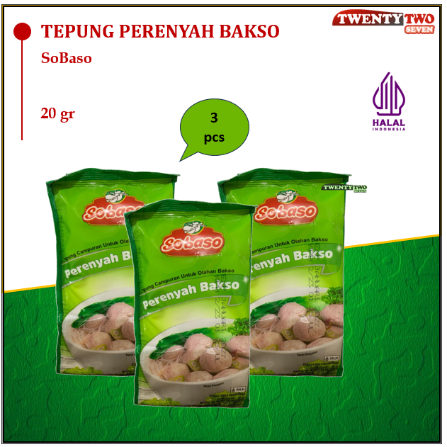 

SoBaso TepungPerenyah NyaKress Bakso Baso 20gr (3 PCS)