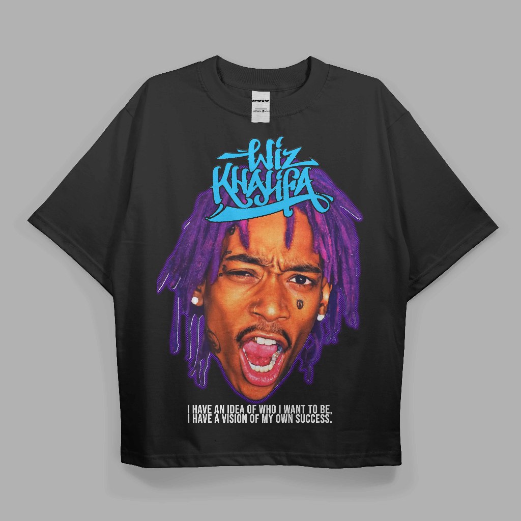 VINTAGE - Wiz Khalifa Oversize 20s T Shirt - Kaos Vintage Wiz Khalifa Oversize 20s - Desease