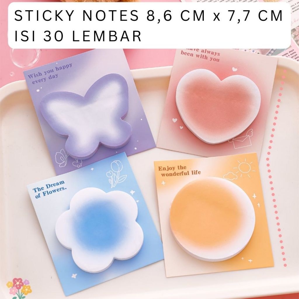 

Sticky Notes Bunga (isi 30 Lembar) Love Memo Pad bentuk Kertas Note SN010