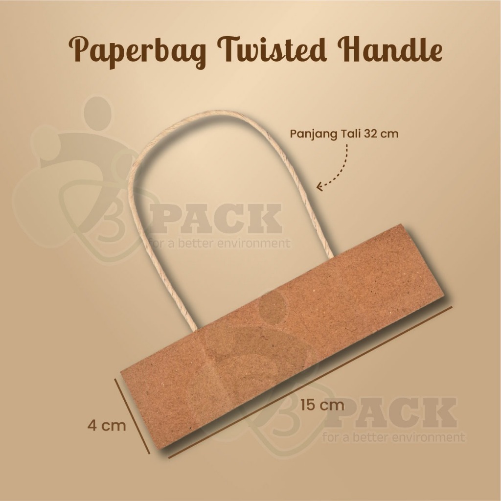 

Paperbag Twisted Handle / Tali Kertas Ulir Paper Bag / Pegangan Paper Bag / Tali Kertas termurah