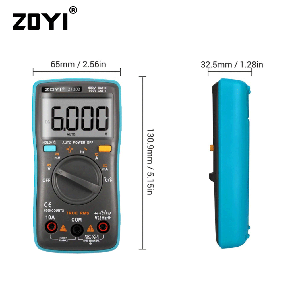 HARGA HEMAT ZOYI ZT-102 True RMS Multimeter Multitester Digital Avometer Original