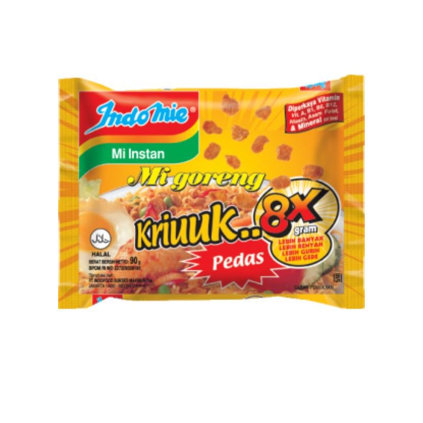 

Indomie Mie Goreng Kriuk Pedas 1 dus isi 40 pcs