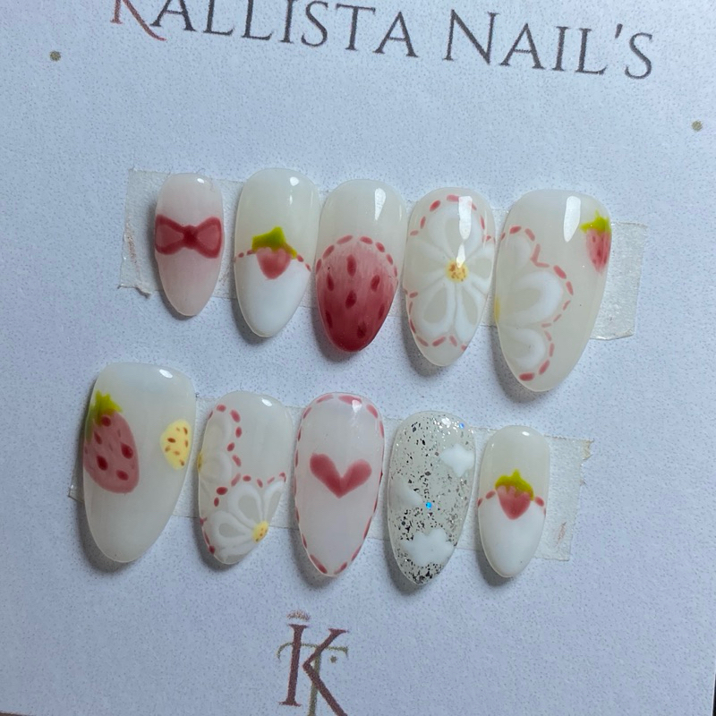 Nail art Lucu cantik / press on nail / kuku palsu