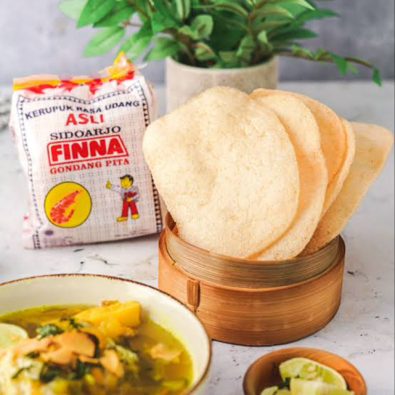 

Kerupuk Udang Gondang Pita Orange Finna Sidoarjo 500 Gram