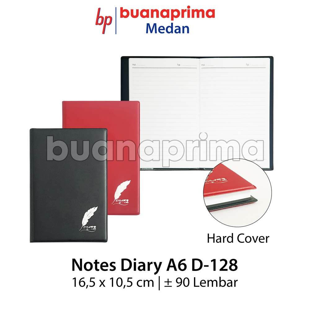 

NOTES DIARY D-128 16,5 x 10,5 cm Notebook Kecil Pocket Agenda Hard Cover A6