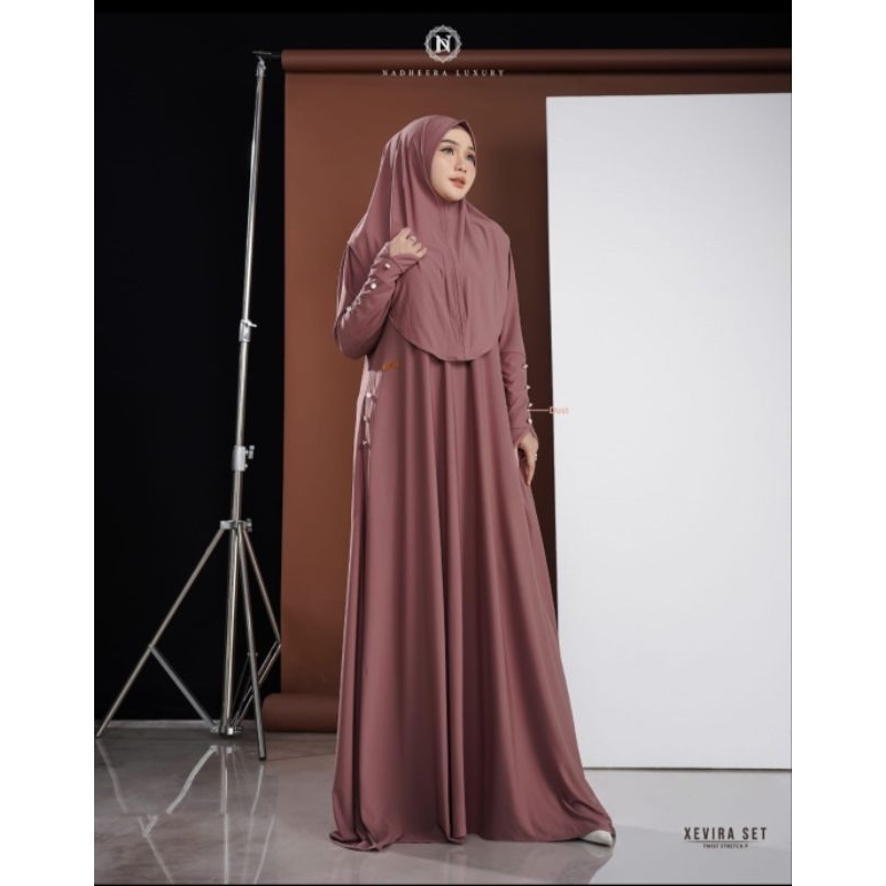 GAMIS XEVIRA SET BY NADHEERA DAN HERINAZA DRESS NADHEERA DRESS ORIGINAL