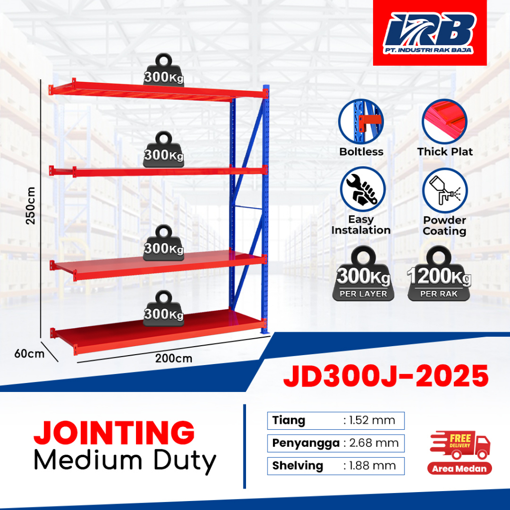 Rak Gudang Medan/Rak Besi Siku/Rak Siku Serbaguna rak gudang rak stok 300kg/Rak stok gudang/Rak Susu