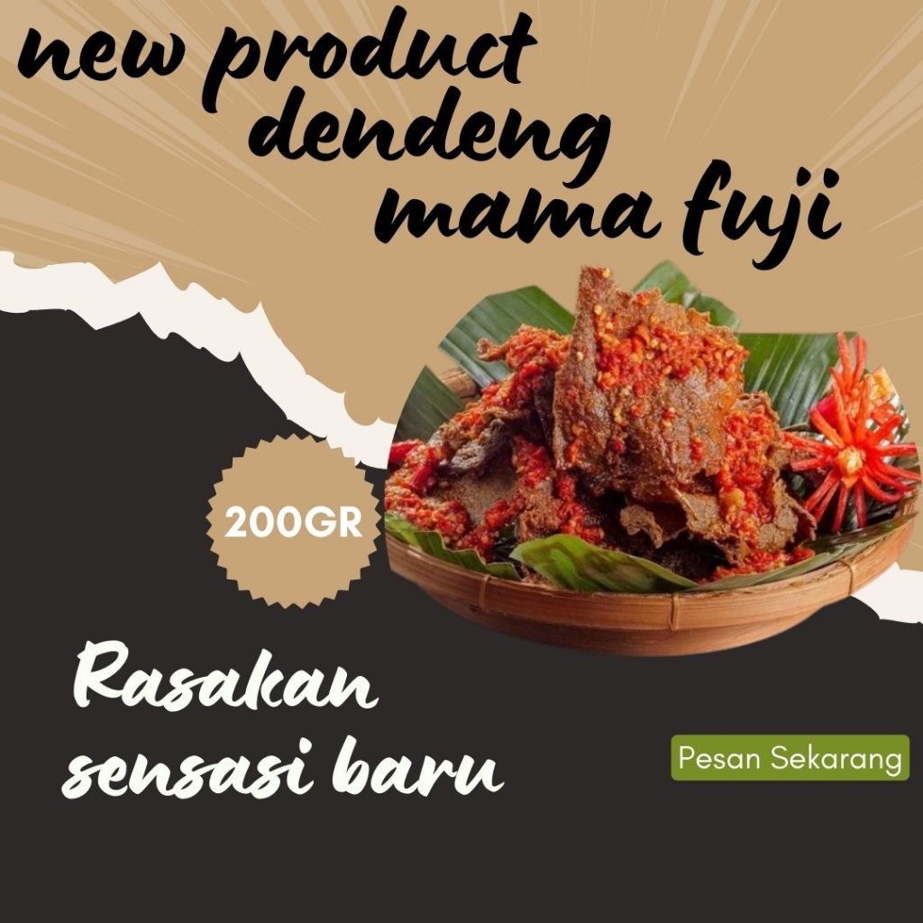 

{NEW PRODUCT} Mamafuji - Dendeng Lambok - Dendeng Balado Kering Pedas Kriuk 200g - Dendeng Asli Daging Sapi Virall