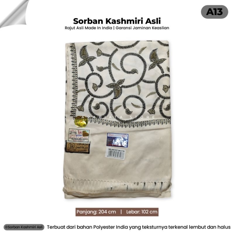Sorban Kashmiri Rajut Surban Kashmiri Camel Brand Import India Asli