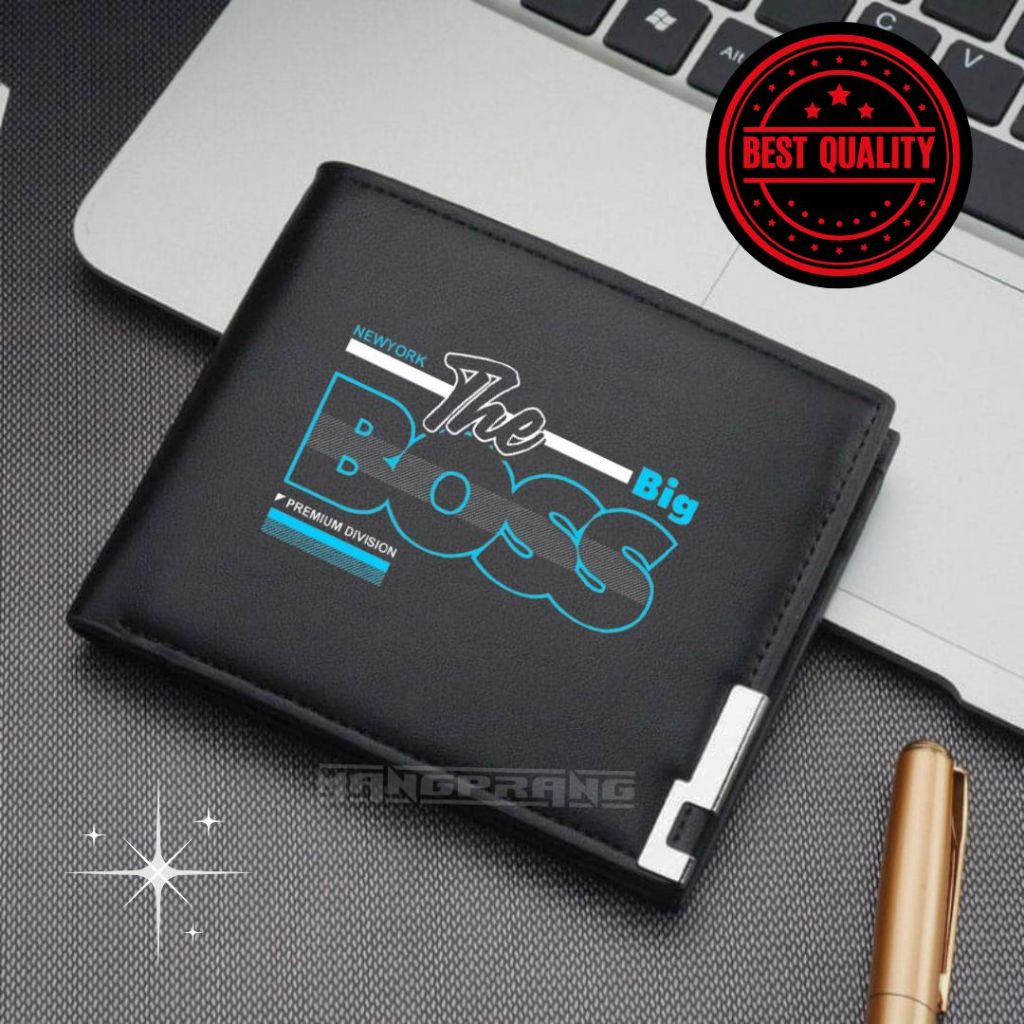 061 - Dompet wallet anak & Remaja dompet lipat pria design THE BIG BOSS