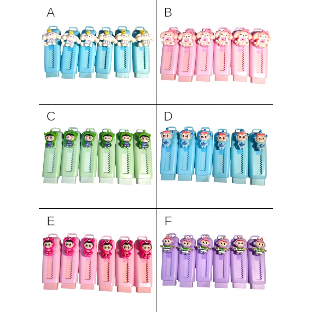 

[CAS] Penghapus Aesthetic Sliding Eraser Mekanik Karakter Lucu Unik Viral Warna Pastel