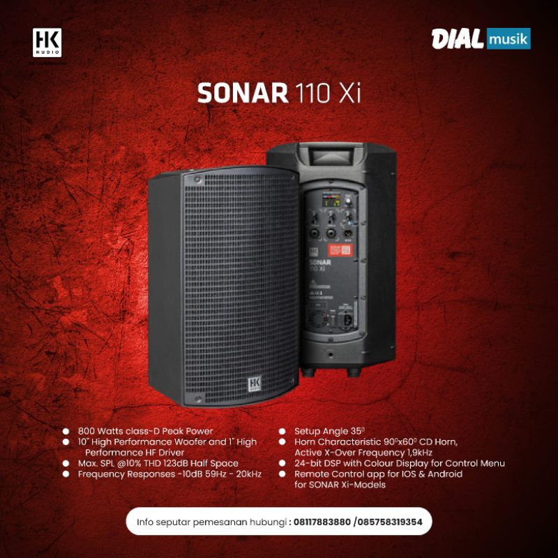 Speaker Aktif Sonar 110 Xi, Sonar 112 Xi HK Audio.