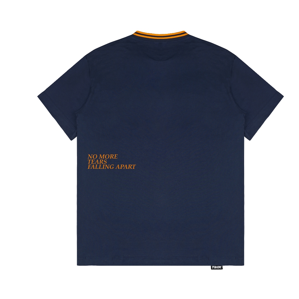 Troy Company Neck Strip Tshirt Navy Clover - Kaos Lengan Pendek Kaos Biru Navy KST 3055-2N2O