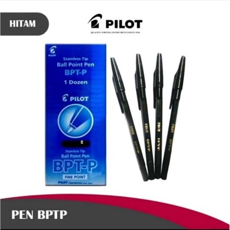

BOLPEN 1 PACK - BALLPOINT 1 PACK - HITAM - PILOT BPT-P - 1 PACK ISI 12