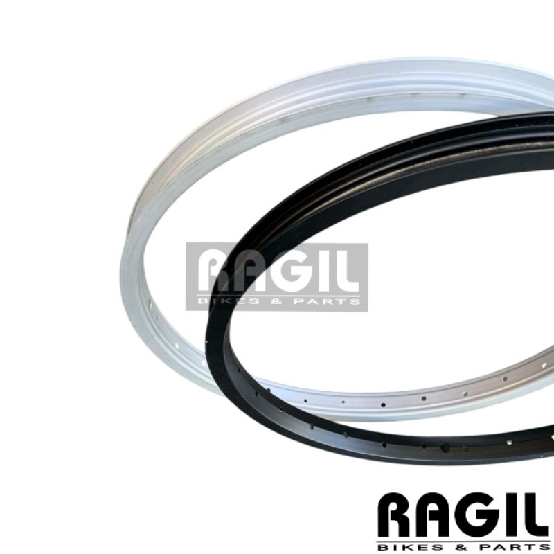 VELG SEPEDA 18 ALLOY LUBANG 28 HOLE 28H HITAM SILVER RIMS RIM PELAH BMX MINI RODA 18" INCH EXOTIC OX