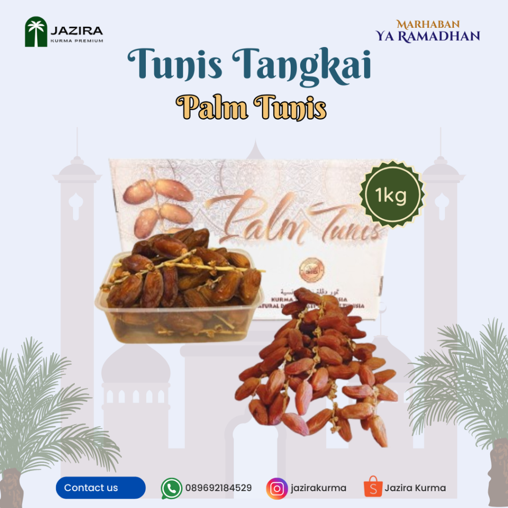 

Kurma Tunis Tangkai Palm Tunis / Sapphire 1 Kg