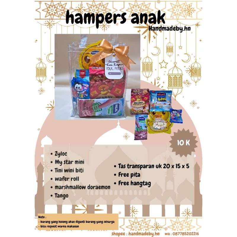 

hampers anak bocil lucu request warna hampers lebaran idul fitri murah meriah lucu