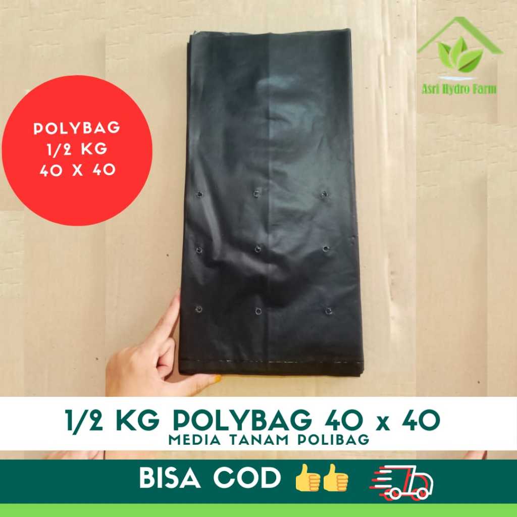 1/2 KG POLYBAG 40X40 500GRAM 5 ONS plastik polybag polibag 1/2kg 40x40