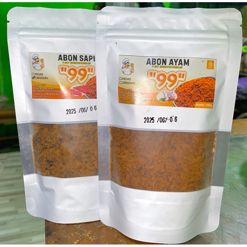 

PAKET 2 ABON AYAM&SAPI 100g