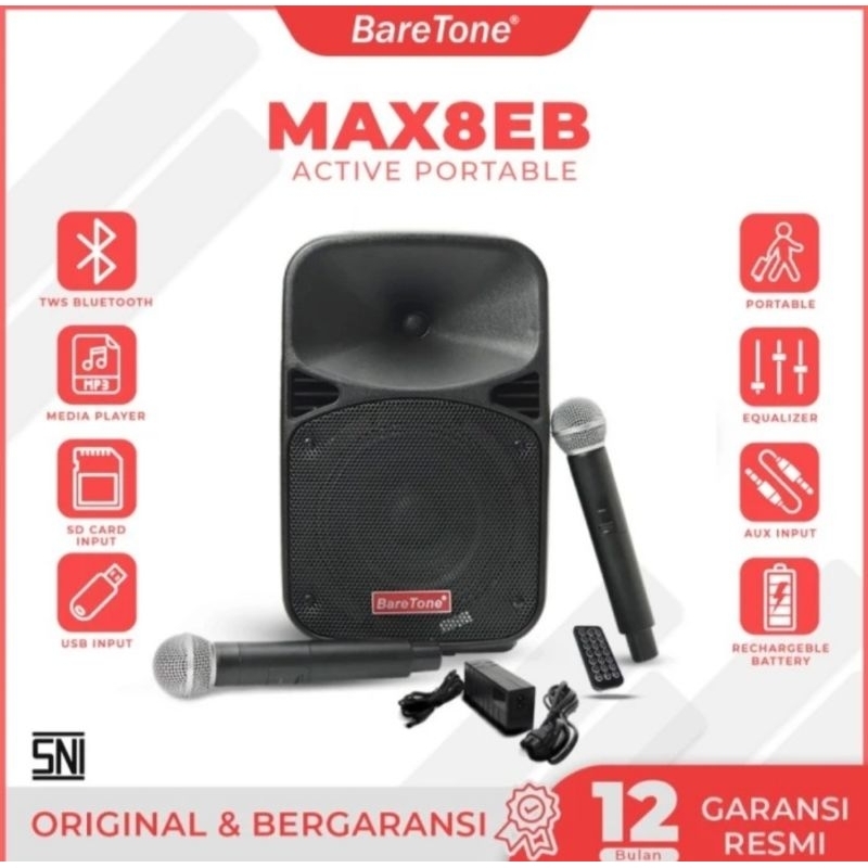 SPEAKER PORTABLE BARETONE MAX8EB