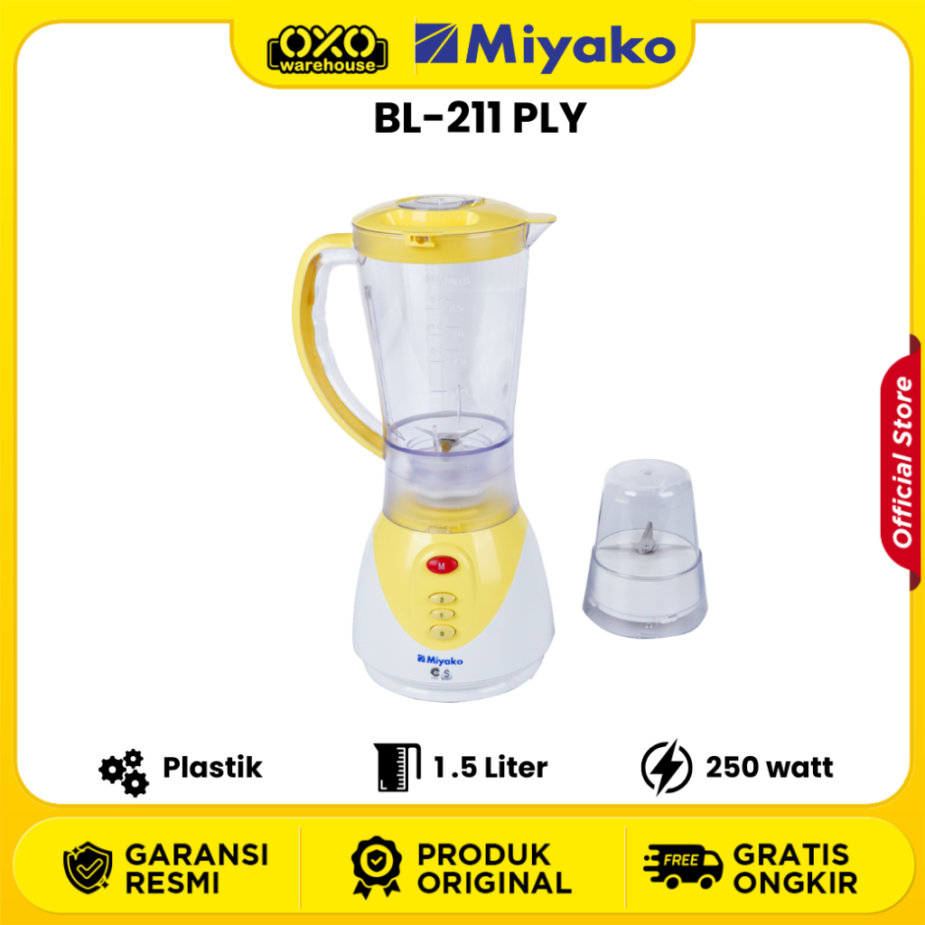 Miyako Blender BL-211 PLY Penggiling Low Watt Garansi Resmi